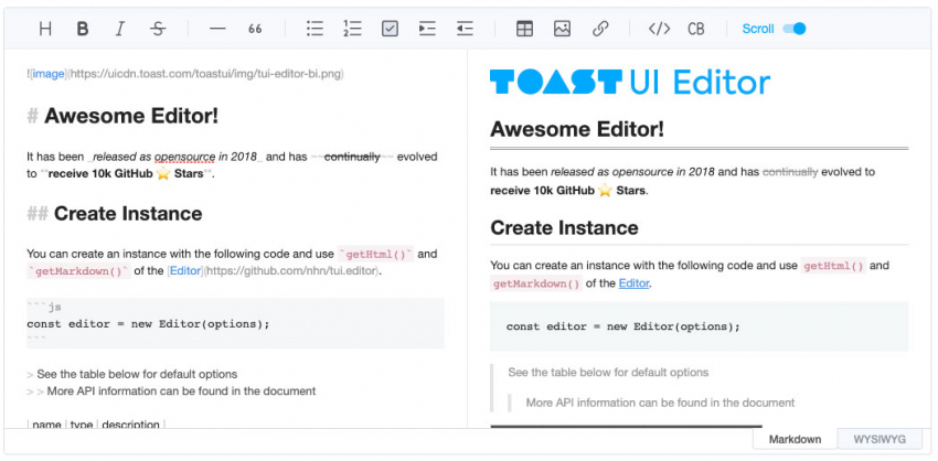 TOAST UI Editor 3