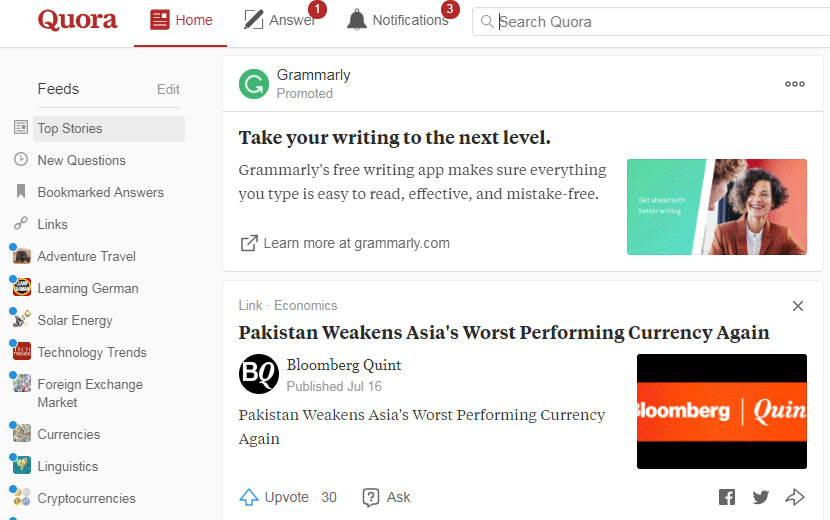 Quora сайт вопросов и ответов