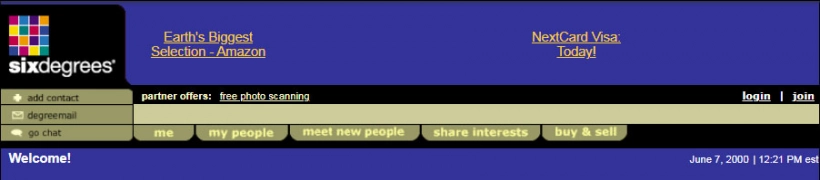 SixDegrees.com был первым сайтом социальных сетей