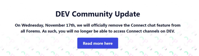 Прекращение поддержки «Connect» (чат) в Forem