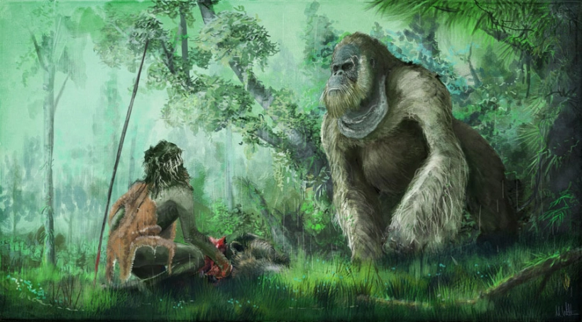 Гигантопитек (Gigantopithecus) — крупнейшая из когда-либо живших обезьян